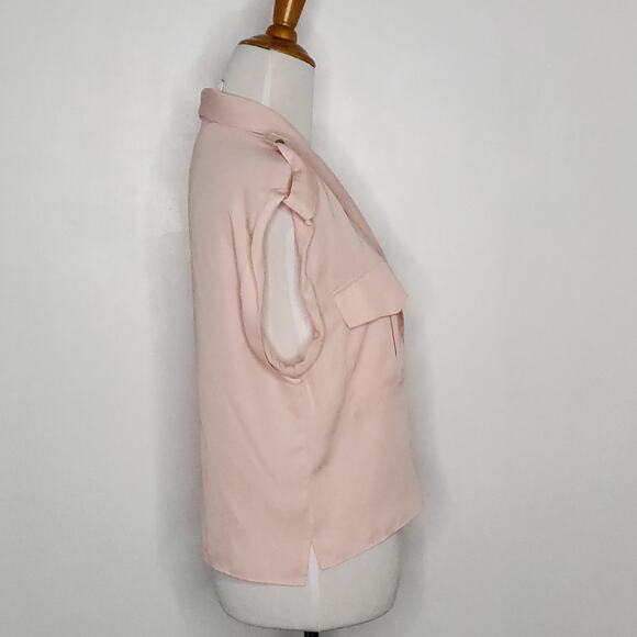 L'Academie The Safari Crop Top Blouse Blush Small - Picture 3 of 16